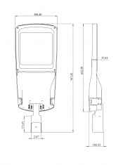 SVT-STR-DKU-CITY-150-157×57 Уличный светильник с регулируемым консольным креплением