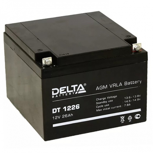 Аккумулятор 12V / 26Ah Delta DT 1226