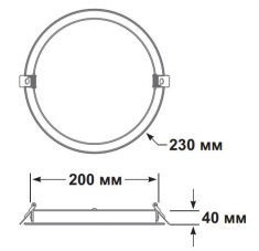 SVT-OFF-DL-30W-4000K-0-10V Встраиваемый светодиодный светильник